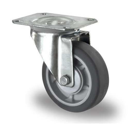 Roulette pivotante PP/TPR Ø 100 mm, roulement à billes - 135 kg