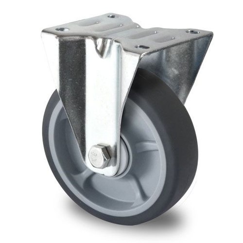 Roulette fixe PP/TPR Ø 125 mm, roulement à billes - 160 kg