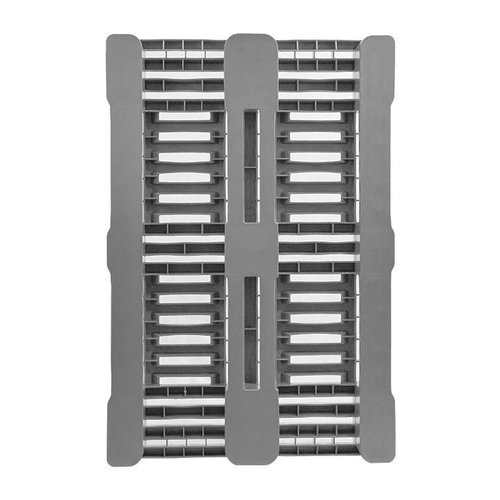 Palette plastique hygiène H1 1200x800x160mm - 1250 kg - Ajourée - Avec rebords - Neuf