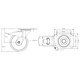 Roulette pivotante à frein PA/Caoutchouc Ø 100 mm - 160 kg