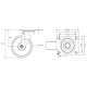 Roulette pivotante PA/Caoutchouc Ø 100 mm - 160 kg