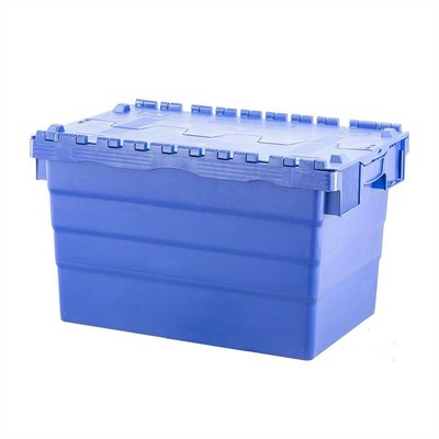Bac de stockage en plastique avec couvercle, empilable 600x400x365mm