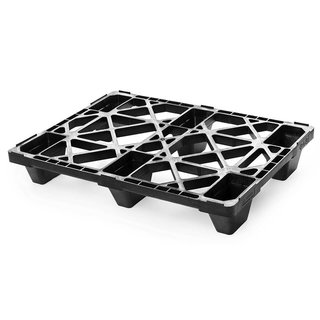 Demi-palette plastique 800x600, PO, emboîtable, 1000 kg
