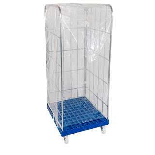 Housse pour roll-conteneur 820x730x1650 mm, transparente - Par 40