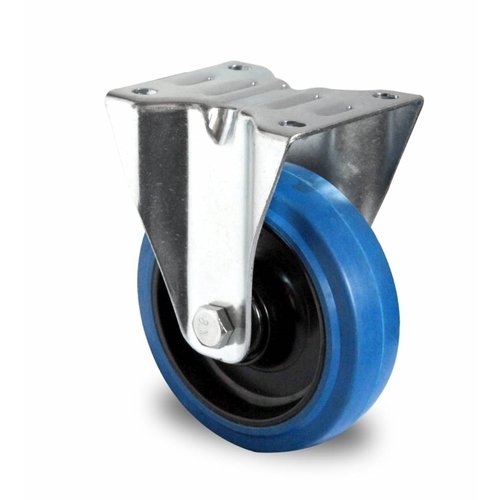 Roulette fixe PA/Caoutchouc Ø 125 mm, roulement à billes - 200 kg