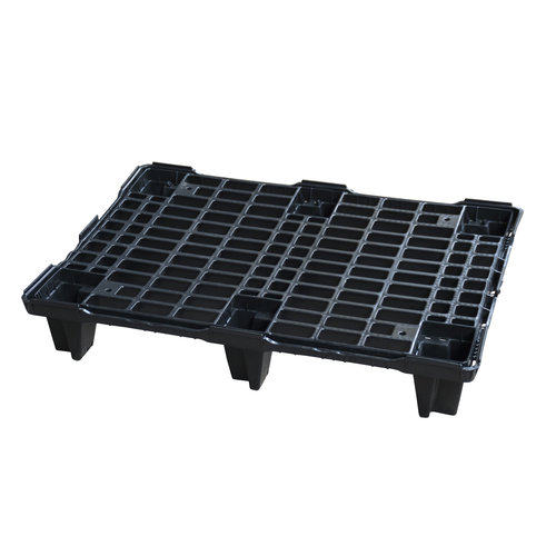 Demi-palette plastique ajourée 800x600x130mm - 350 kg