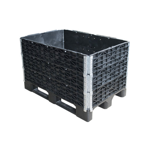 Réhausse palette plastique pliante 1200x800x200 mm - 4 charnières