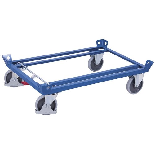 Plateau roulant porte-palette pour EURO palette ou caisse, roues TPR - 500 kg