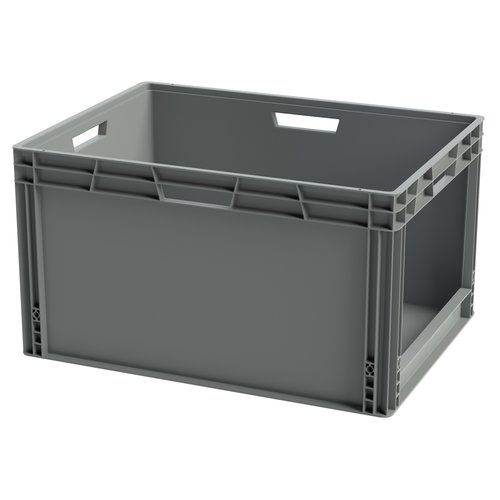 Bac norme Europe 800x600x445mm - 185 L, Ouverture frontale