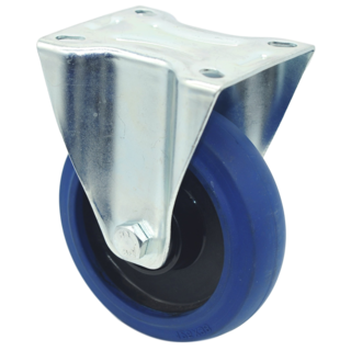 Roulette fixe PA/RU Ø 125 mm, roulement à billes, bleu - 200 kg