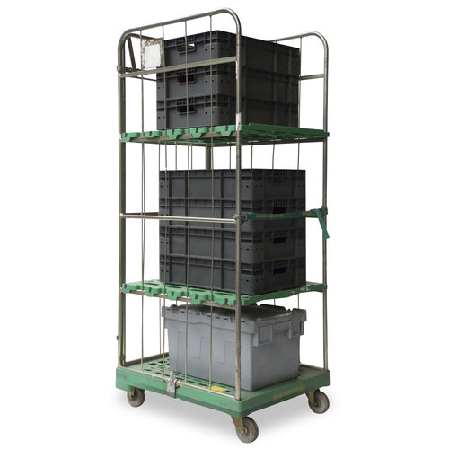 Chariot roll 3 côtés équipé de sangles, 810x680x1820 mm