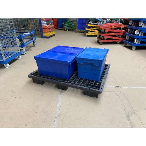 Palette plastique ajourée 1200x1000x153 mm, emboîtable - 1000 kg