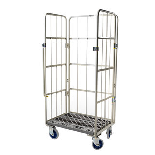 Roll-conteneur emboîtable 800x600x1700 mm, base PP, Force 500 kg