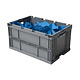 Bac plastique pliable plein 600x400x320 mm - 59 L, sans couvercle