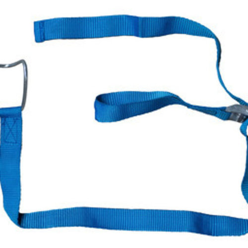 Sangle tissu bleue pour roll conteneur, 1 m, Largeur 25 mm