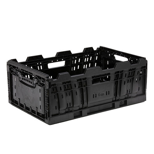 Caisse plastique pliante à verrouillage 600x400x235 mm - 48 L