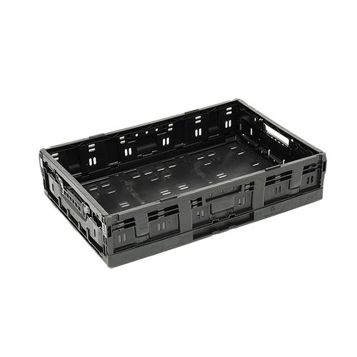 Cagette plastique pliable à verrouillage 600x400x131 mm - 26 L