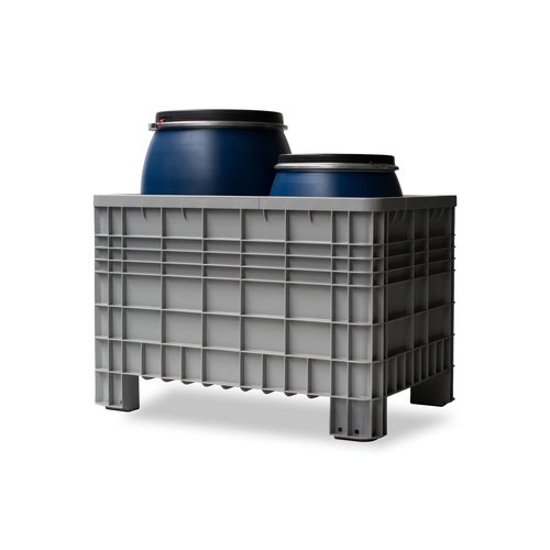 Caisse-palette alimentaire 1165 x 800 x 800 mm - 520 L,  4 pieds