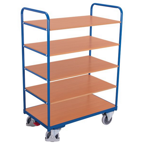 Chariot a étagères 1060x600x1530mm - 5 plateaux - Charge 250 kg