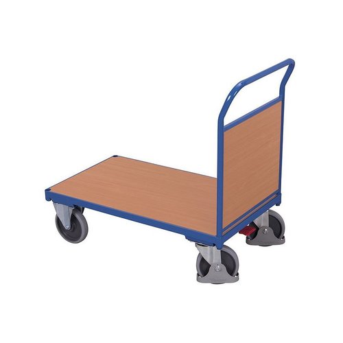 Chariot à plateforme à dossier fixe bois - 1125x700x1015mm , Charge 500 kg