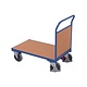 Chariot à plateforme à dossier fixe bois - 1125x700x1015mm , Charge 500 kg