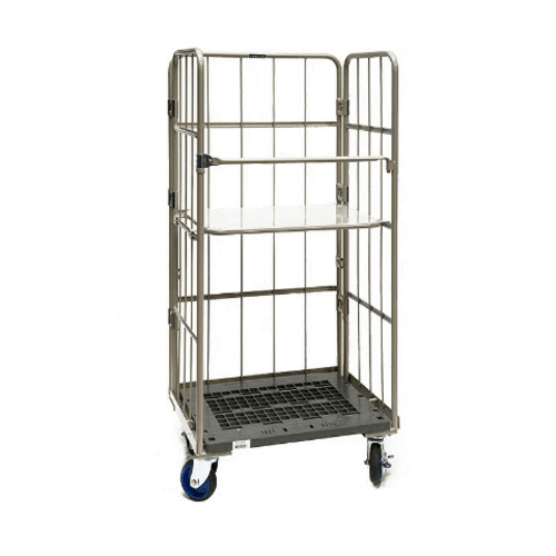 Roll-conteneur emboîtable 800x600x1700 mm, base PP, Force 500 kg