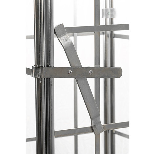 Roll conteneur 4 côtés, porte rabattable 810x720x1620mm