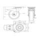 Roulette pivotante à frein PP Ø 108 mm, roulement à rouleaux - 150 kg