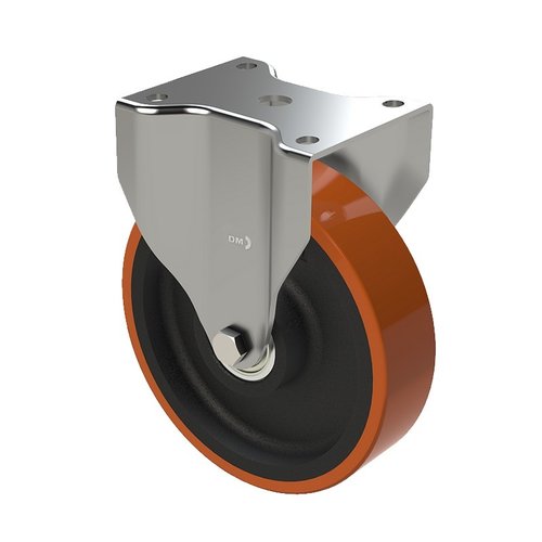 Roulette fixe PU Ø 125 mm - roulement à billes, 400 kg