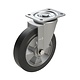 Roulette pivotante caoutchouc élastique Ø 160 mm, roulement à billes - 400 kg