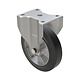 Roulette fixe caoutchouc élastique Ø 160 mm, roulement à billes - 400 kg