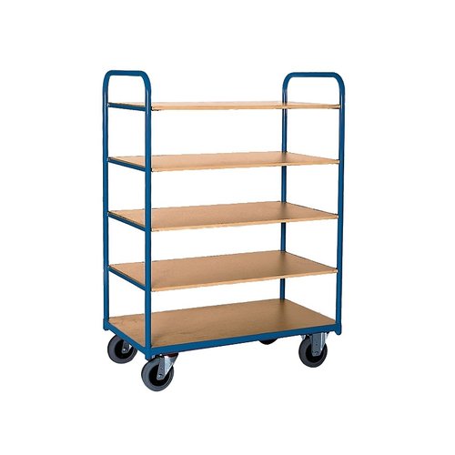 Chariot à étagères 910x500x1495mm - 5 plateaux - Charge 500 kg
