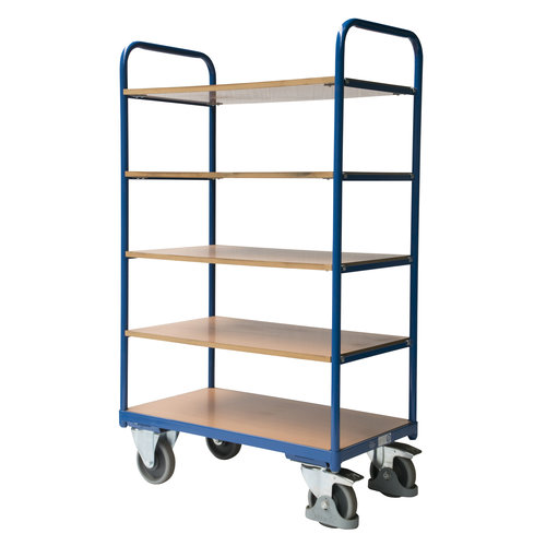 Chariot à étagères 910x500x1495mm - 5 plateaux - Charge 500 kg