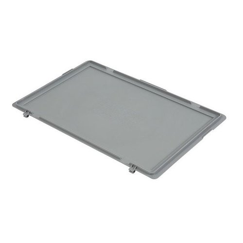 Couvercle pour bac gerbable norme Europe 400x300x19 mm - 2 charnières