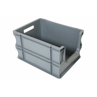 Caisse Plastique 600X400 avec fond troué Volume de 61 Litres