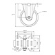 Roulette fixe polyamide Ø 100 mm, avec roulement à rouleaux, 150 kg