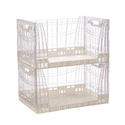 Caisse Crystal Clear pliable 600X400x329 mm, Transparente - 71 L