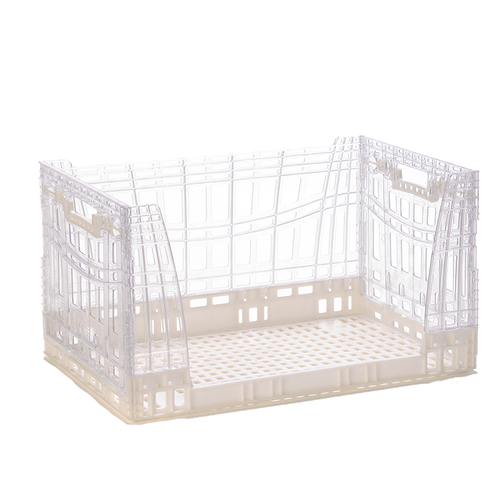 Caisse Crystal Clear pliable 600X400x329 mm, Transparente - 71 L