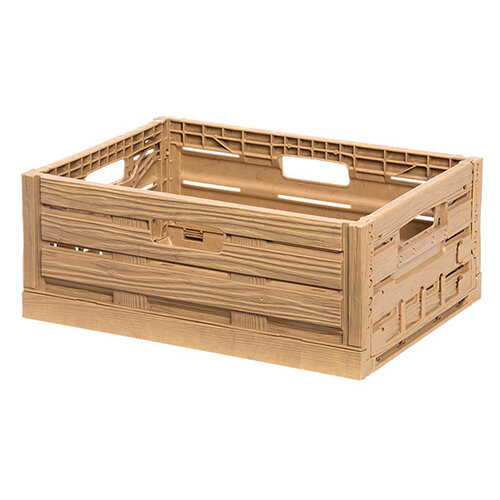 Bac pliable aspect bois clair 400x300x163 mm - 15,8 L