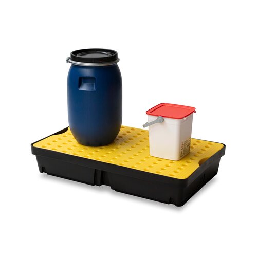 Bac de rétention plastique PE 1000x600x175mm , sans caillebotis - 60 L