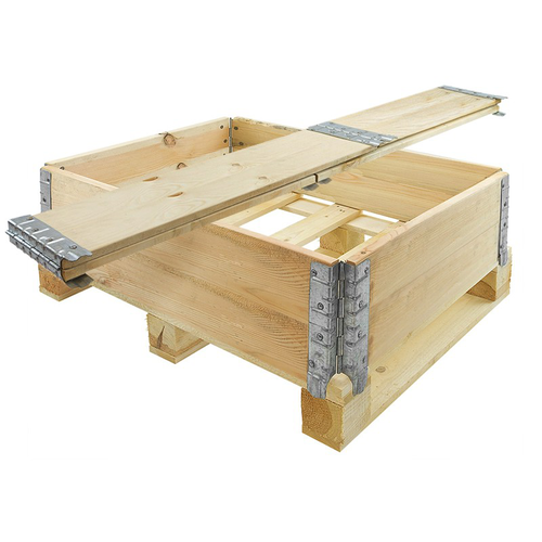 Réhausse pliante 1/2 palette 60X80, 4 charnières - 2 planches