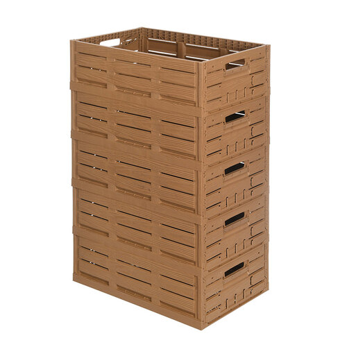 Bac pliable aspect bois clair 600x400x188 mm - 39 L