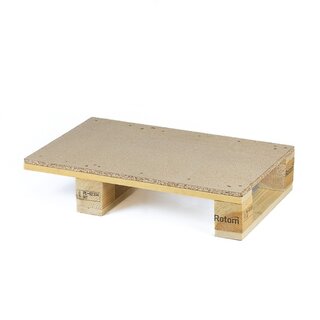 1/4 Palette plancher plein bois aggloméré 600x400x126mm - NIMP15, 250 kg