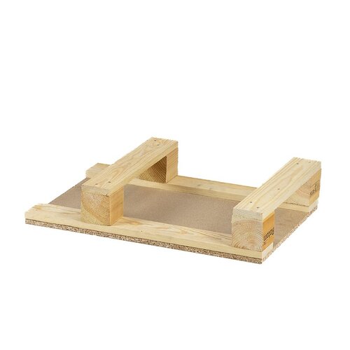 1/4 Palette plancher plein bois aggloméré 600x400x126mm - NIMP15, 250 kg