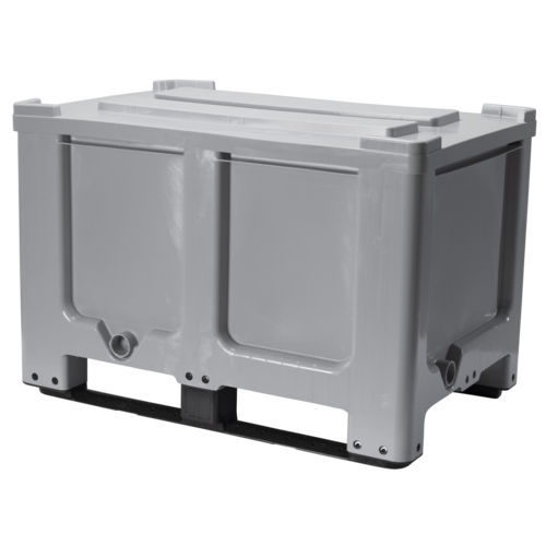 Caisse palette 1200x800x800mm - 520 L, 2 semelles - Occasion