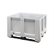 Caisse palette plastique 1200x1000x760 mm - 3 semelles, 610 L