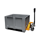 Caisse palette plastique 1200x1000x760 mm - 3 semelles, 610 L