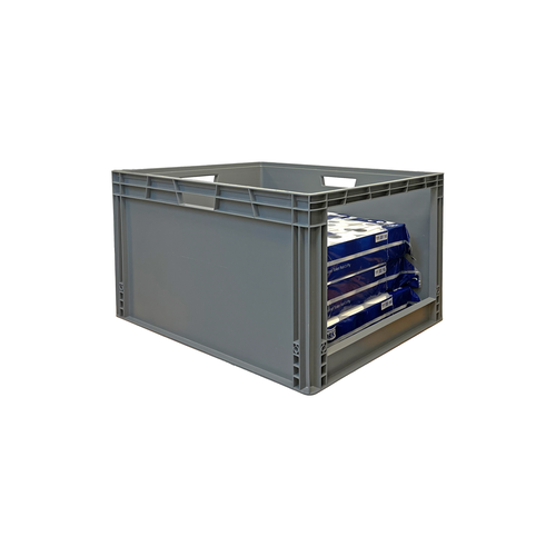 Bac norme Europe 800x600x445mm - 185 L, Ouverture frontale
