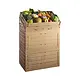 Présentoir aspect bois en plastique, 1 module 600x370x870 mm