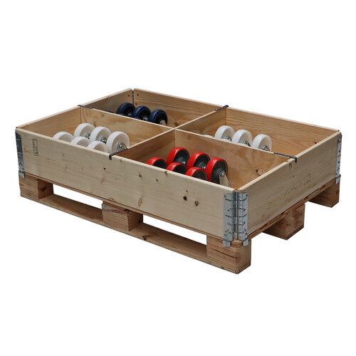 Jeu de 2 séparateurs de réhausse palette 1200x800 - 4 compartiments